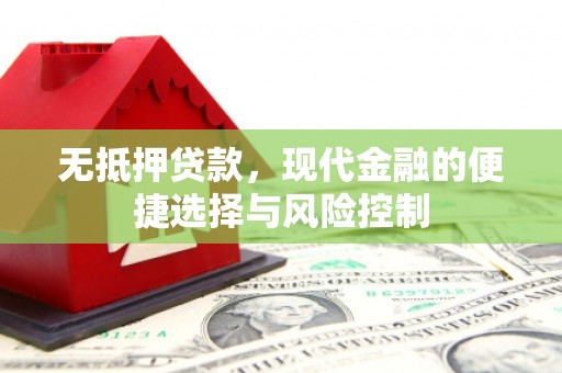 抚远无抵押贷款，现代金融的便捷选择与风险控制