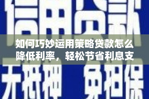 乳源如何巧妙运用策略贷款怎么降低利率，轻松节省利息支出