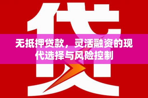 屏南无抵押贷款，灵活融资的现代选择与风险控制