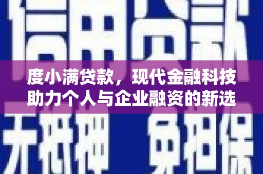 东营度小满贷款，现代金融科技助力个人与企业融资的新选择
