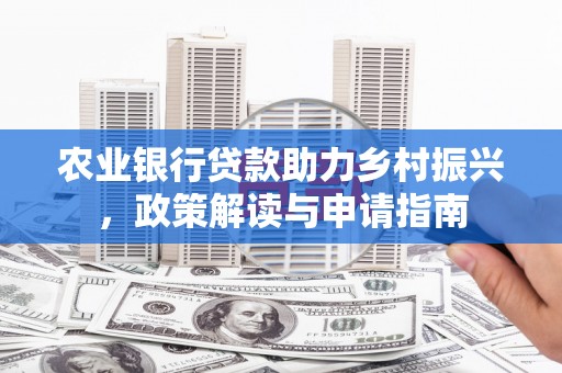 静海农业银行贷款助力乡村振兴，政策解读与申请指南