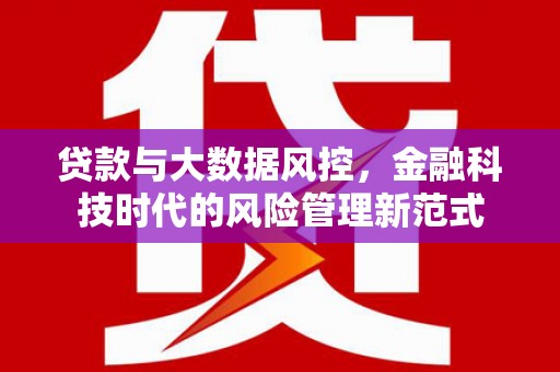 玉树贷款与大数据风控，金融科技时代的风险管理新范式
