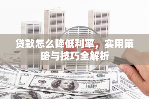 太仆寺旗贷款怎么降低利率，实用策略与技巧全解析