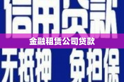徽州金融租赁公司贷款