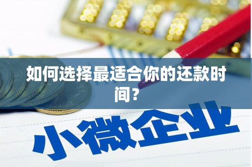 邵阳如何选择最适合你的还款时间？