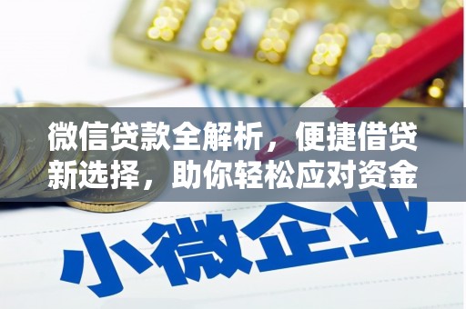 利辛微信贷款全解析，便捷借贷新选择，助你轻松应对资金需求